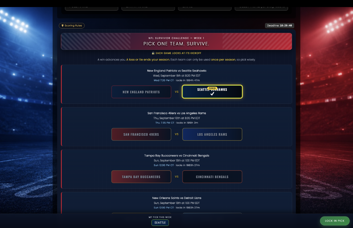 NFL Survivor contest preview